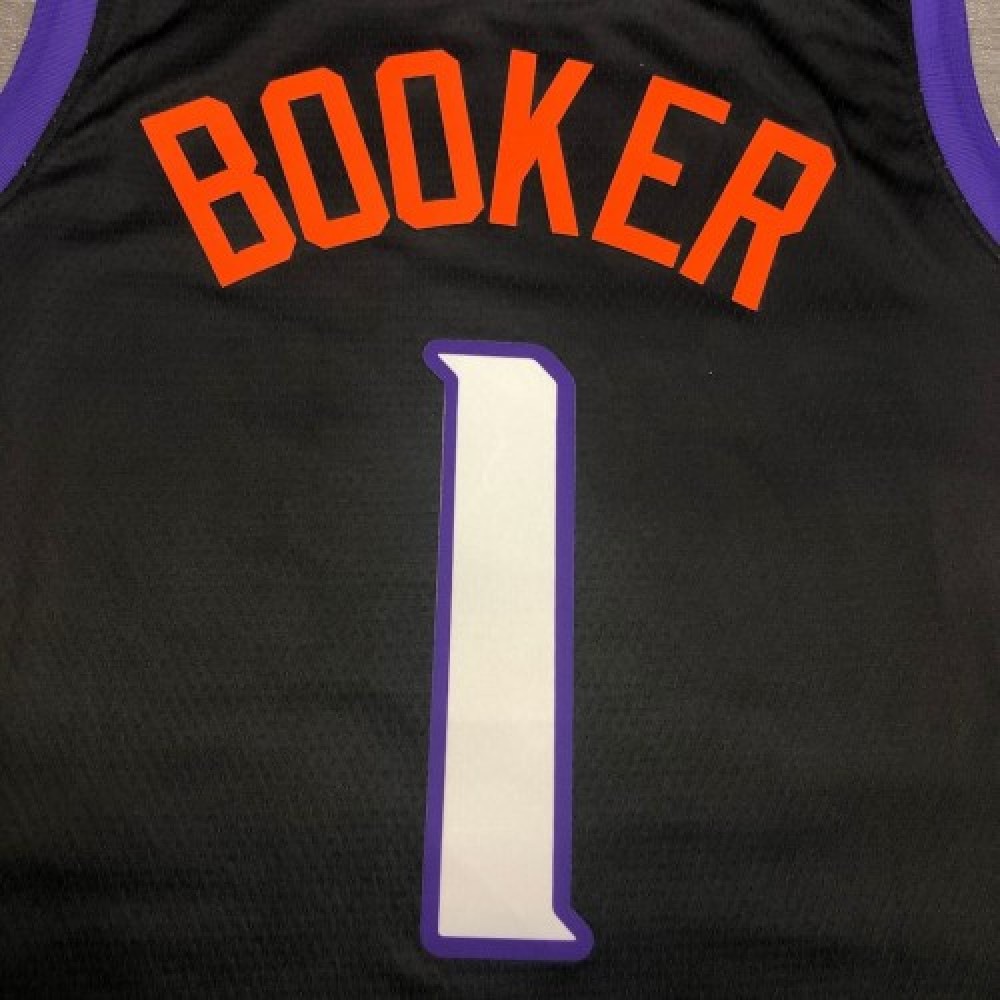 Men's Phoenix Suns Devin Booker #1 Black 2021 Swingman Jersey - City Edition-Pro Kit Vault | Brand New 26/27 Sports Jerseys